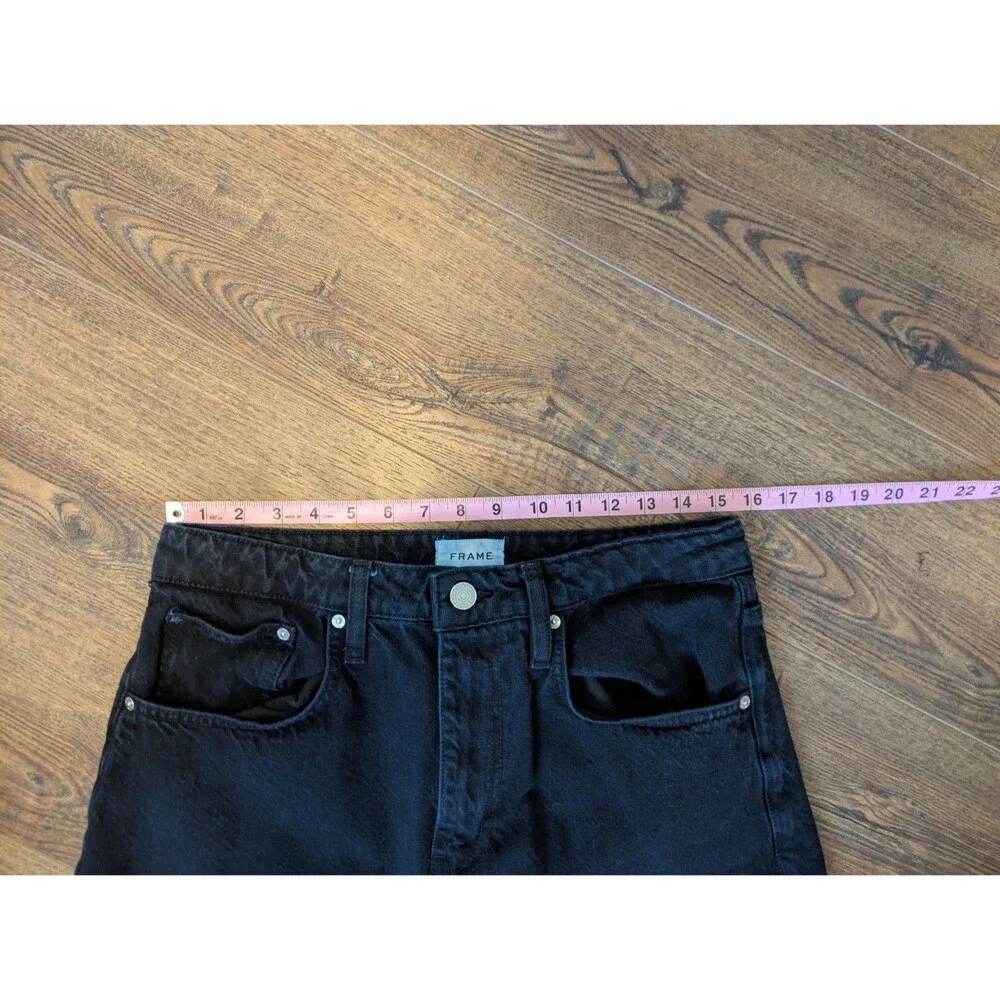 FRAME Extra Long Barrel Straight in Film NoirSize 30 Black Horseshoe - Picture 9 of 12